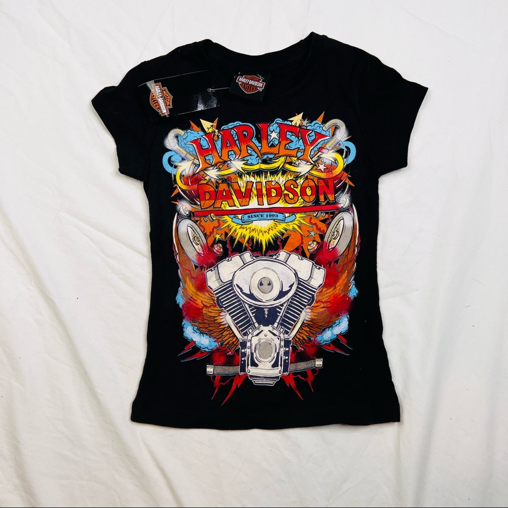 Vintage Harley Davidson T-shirt Size XS Youth L020622 New With Tags Short Sleeve